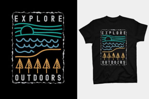 Adventure-Ready Art: The Explore Outdoor T-Shirt Design Pack