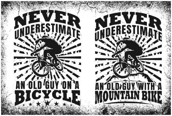 Charming Vintage Vibes: The Old Man on Bicycle T-Shirt Design