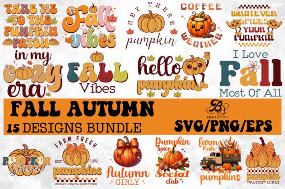 Embrace the Cozy Season: The Ultimate Fall Autumn SVG PNG Bundle Design